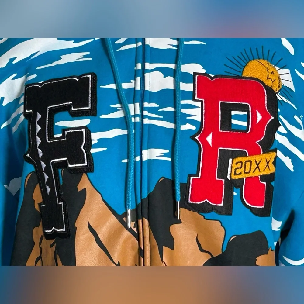 First Row Blue Graphic Hoodie Men’s XXL - Picture 3 of 9